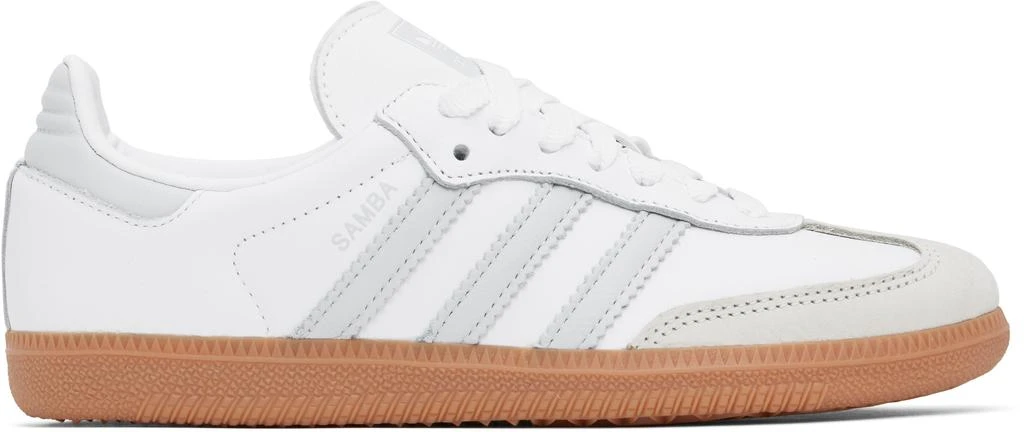 Adidas White & Gray Samba OG Sneakers 1