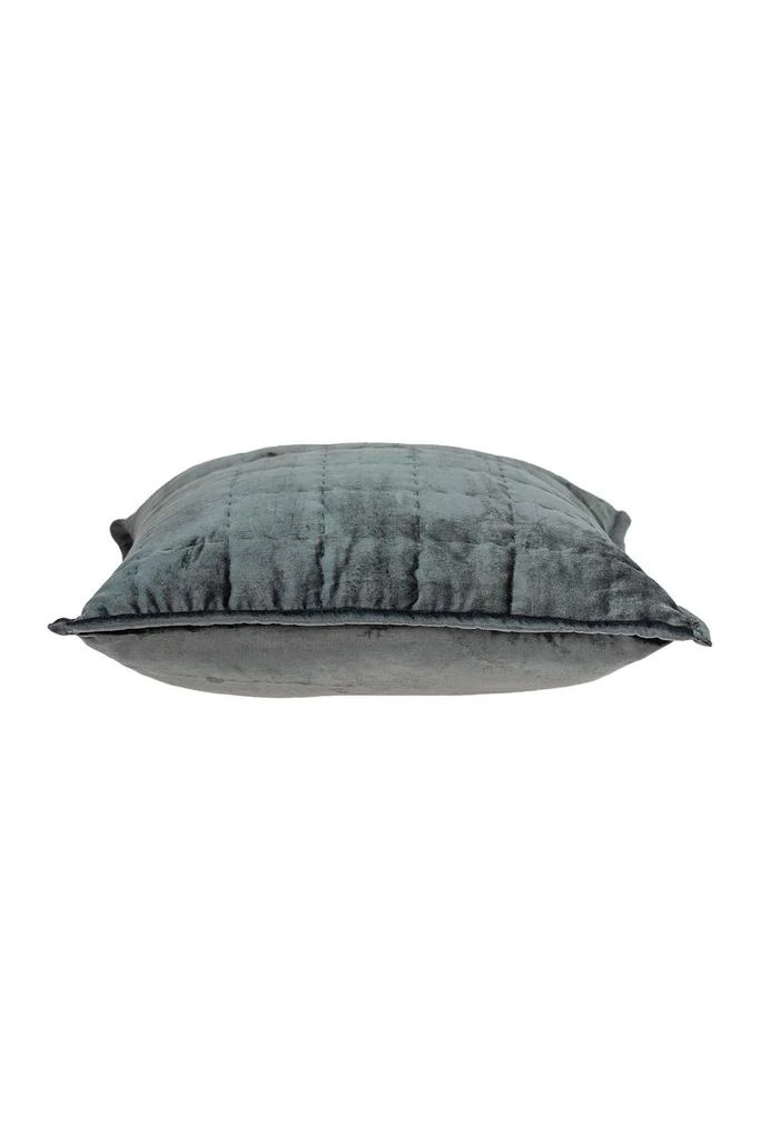 Parkland Anajar Transitional Solid Quilted Pillow - 20" x 20" - Charcoal 2