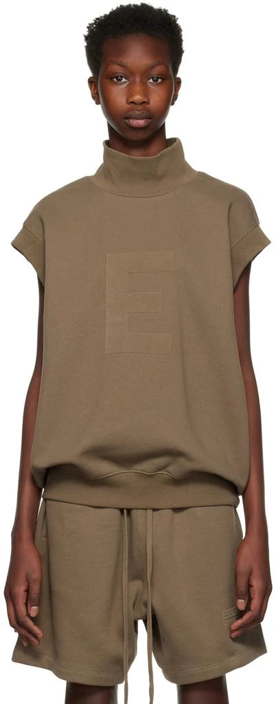 Fear of God ESSENTIALS Brown Mock Neck Vest 1