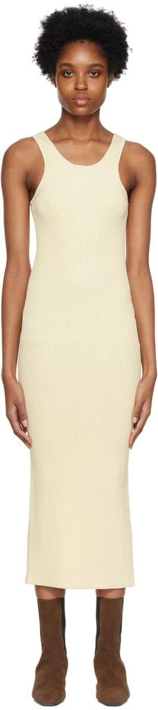 Totême Yellow Curved Compact Midi Dress 1