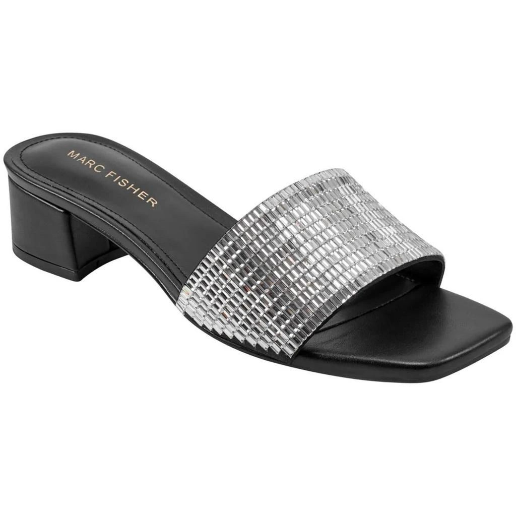 Marc Fisher Womens Rhinestone Man Made Slide Sandals 1