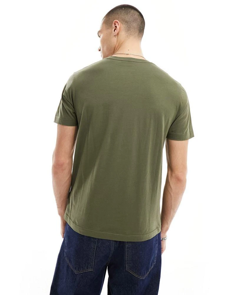 Gant GANT archive shield logo t-shirt in khaki green 4