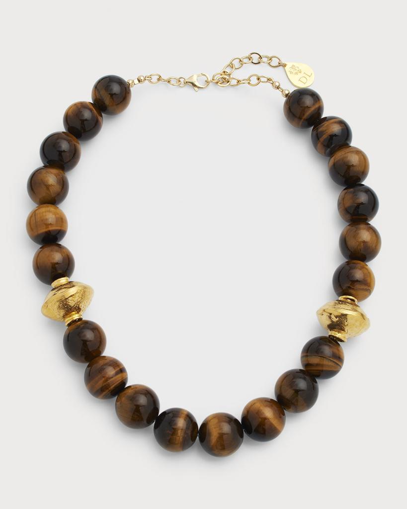 Devon Leigh Round Beaded Gold Accent Necklace
