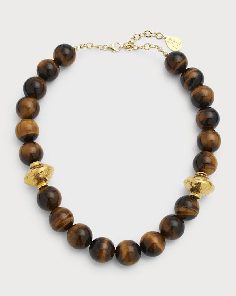 Devon Leigh Round Beaded Gold Accent Necklace 1