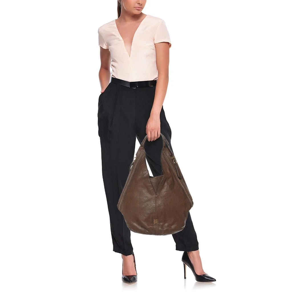 Givenchy Givenchy Brown Textured Leather Small Tinhan Hobo Bag 2
