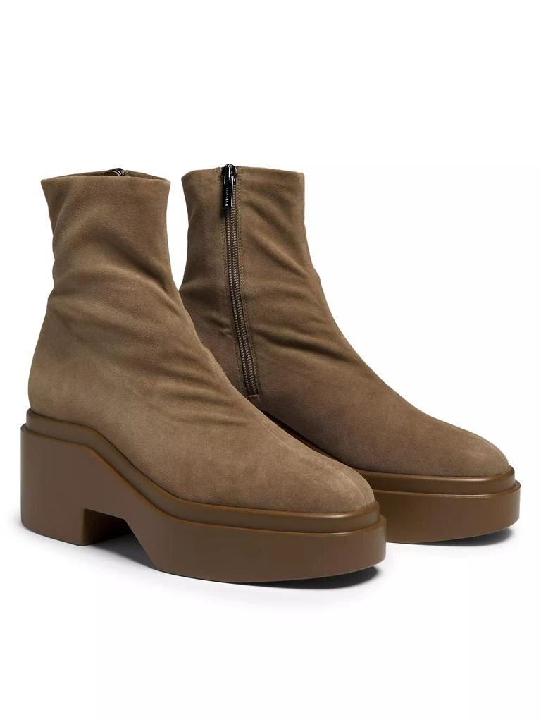 Clergerie Nelle3 Suede Platform Ankle Boots 2