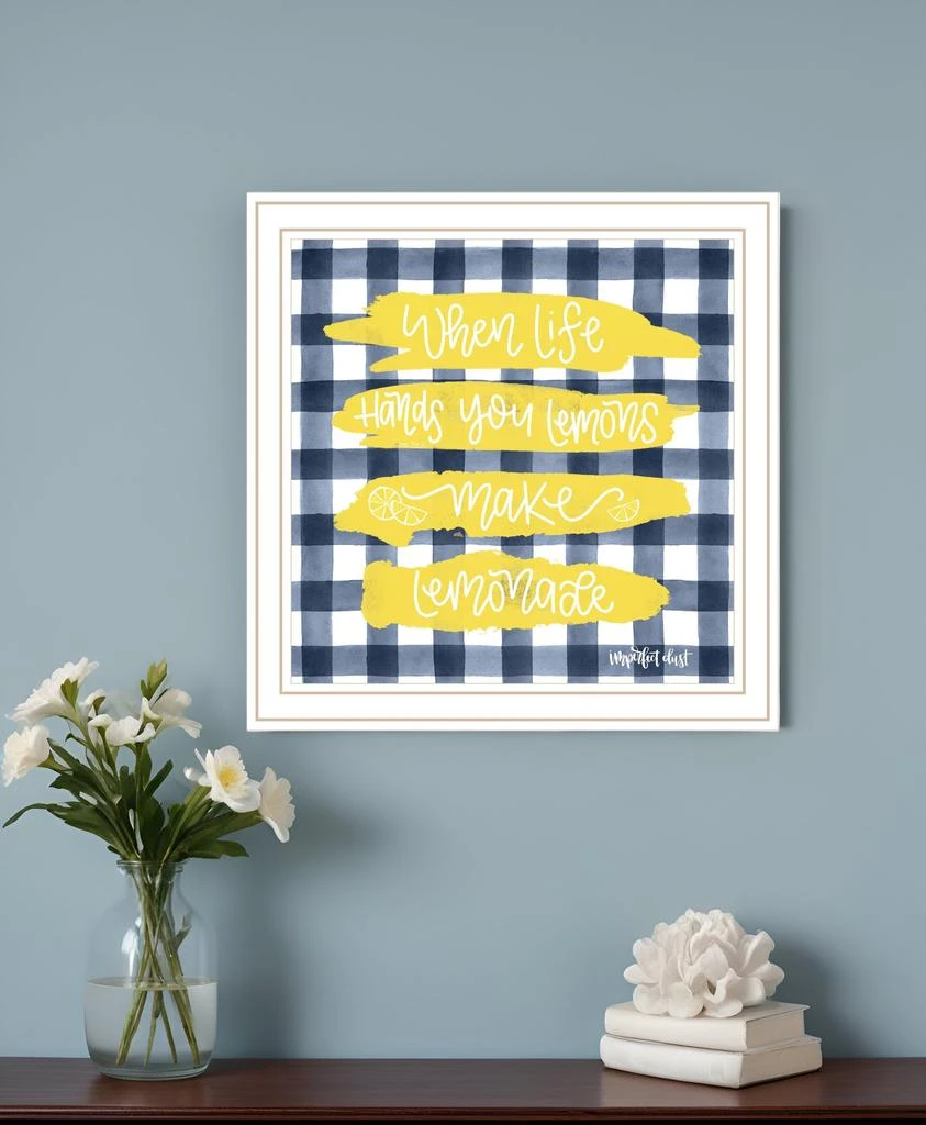 Hivvago Make Lemonade White Framed Print Wall Art