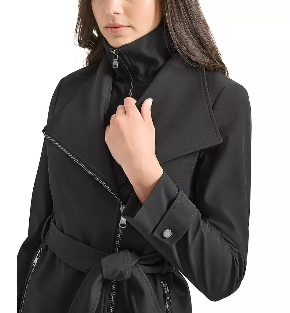 Calvin Klein Petite Belted Long-Sleeve Wrap Coat 4