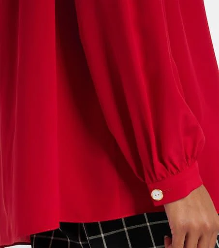 Valentino Ruffled silk crêpe de chine blouse 5