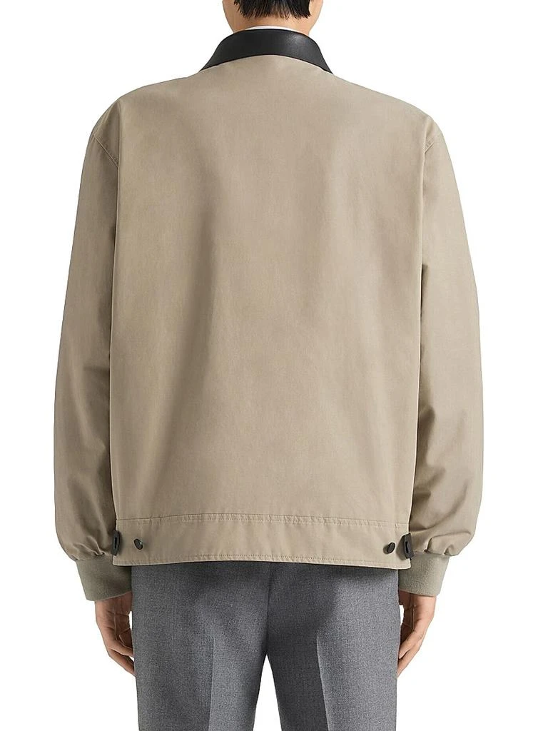 Givenchy Harrington Jacket in Cotton with Leather Details 5