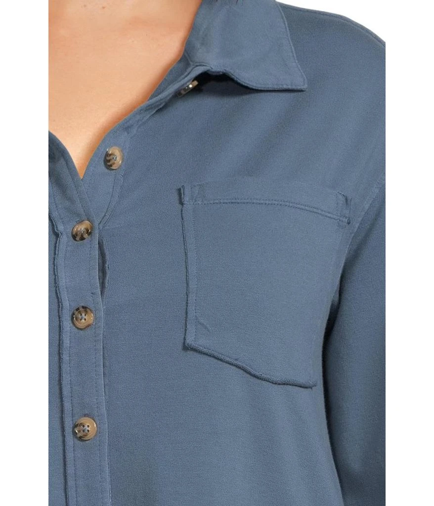Mod-o-doc Long Sleeve Button Front Shacket 4