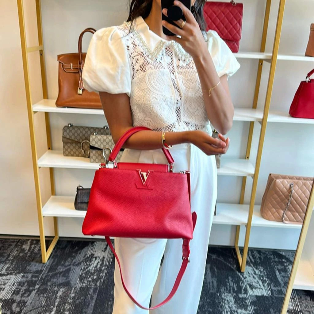 Louis Vuitton Louis Vuitton Red leather Capucine PM satchel bag 1