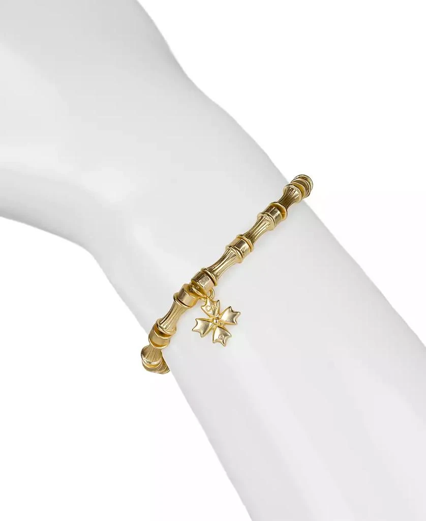 Patricia Nash Gold-Tone Floret Charm Beaded Stretch Bracelet 2
