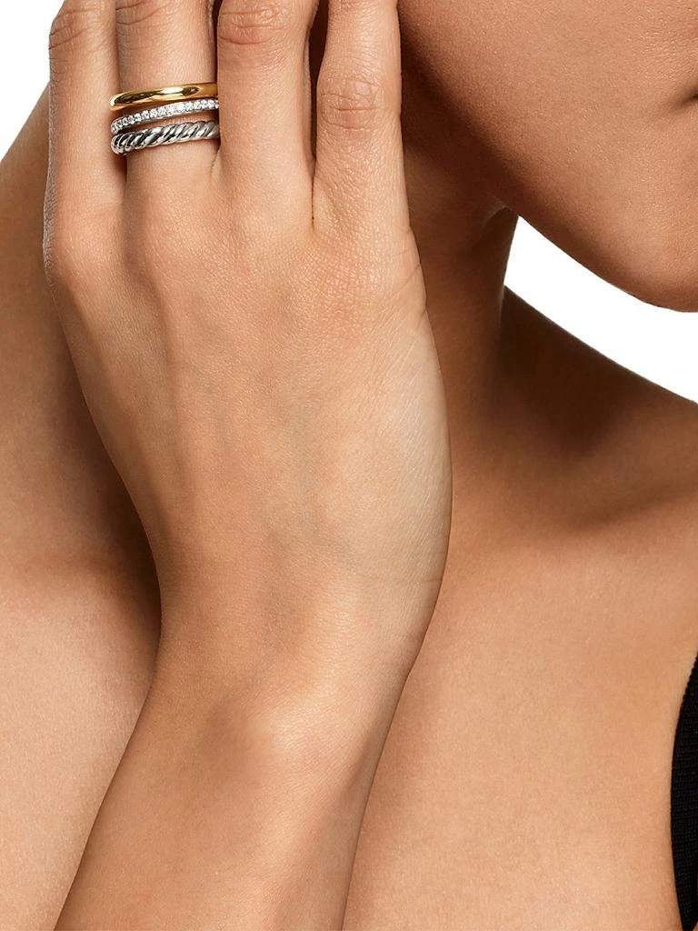 David Yurman DY Mercer Three Row Ring in Sterling Silver 2