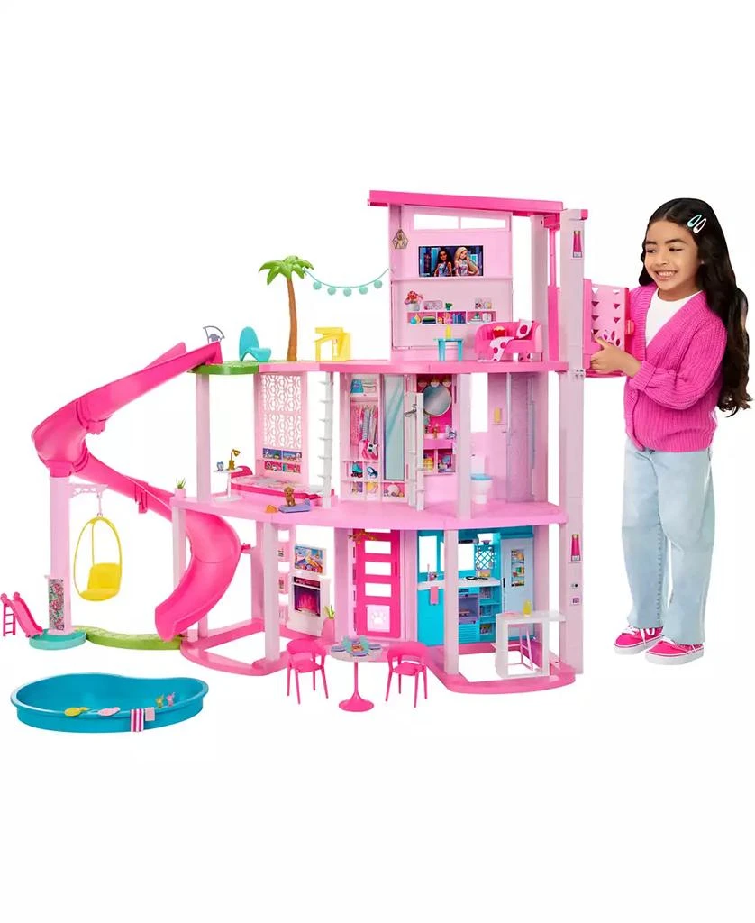 Barbie Dreamhouse, 75+ Pieces, Pool Party Doll House With 3 Story Slide 2