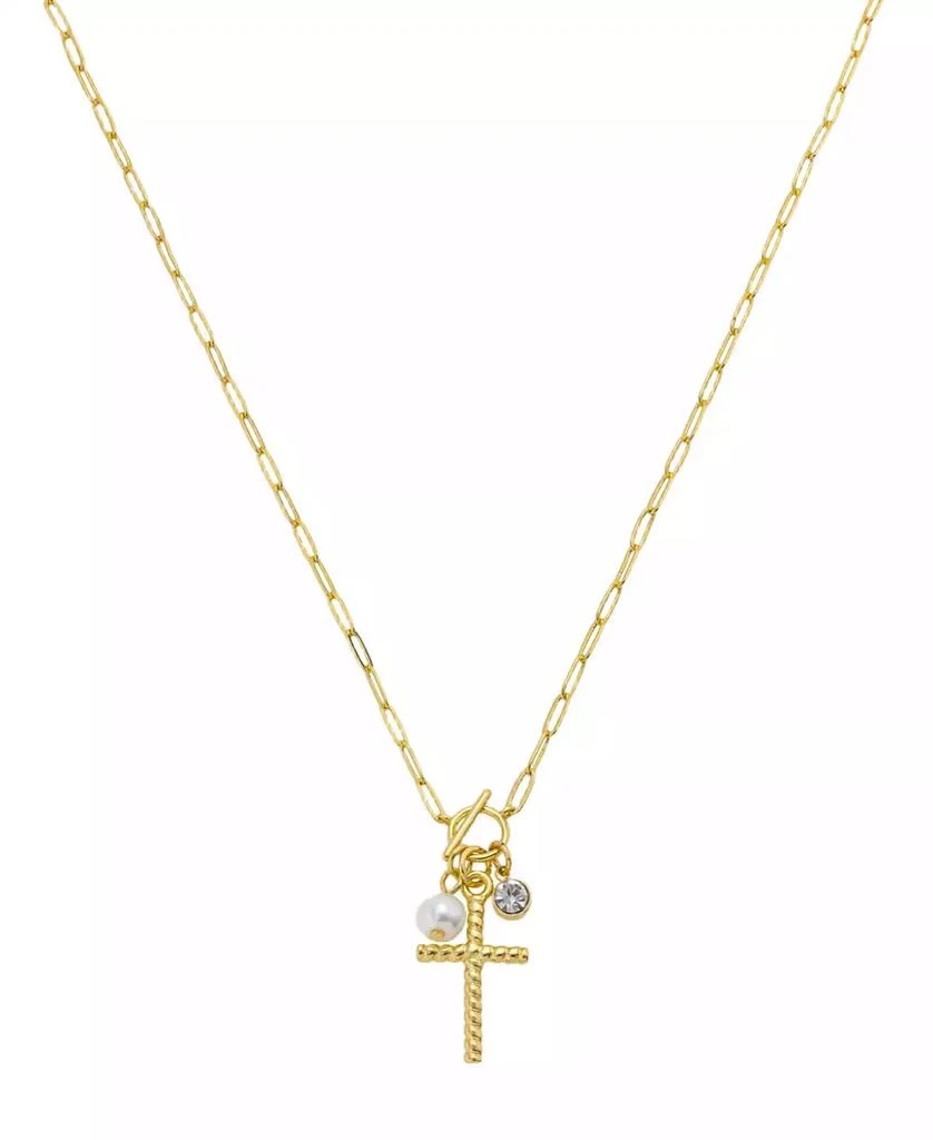 Unwritten Crystal Cross Charm Necklace 1