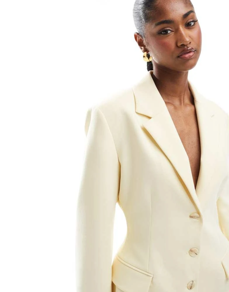 ASOS DESIGN cinch waist blazer dress in buttermilk  On Sale Now with Up to  35% Off | Discover Exclusive Deals & Savings at BeyondStyle  Authentic  ASOS Home|women with Limited-Time Discounts,