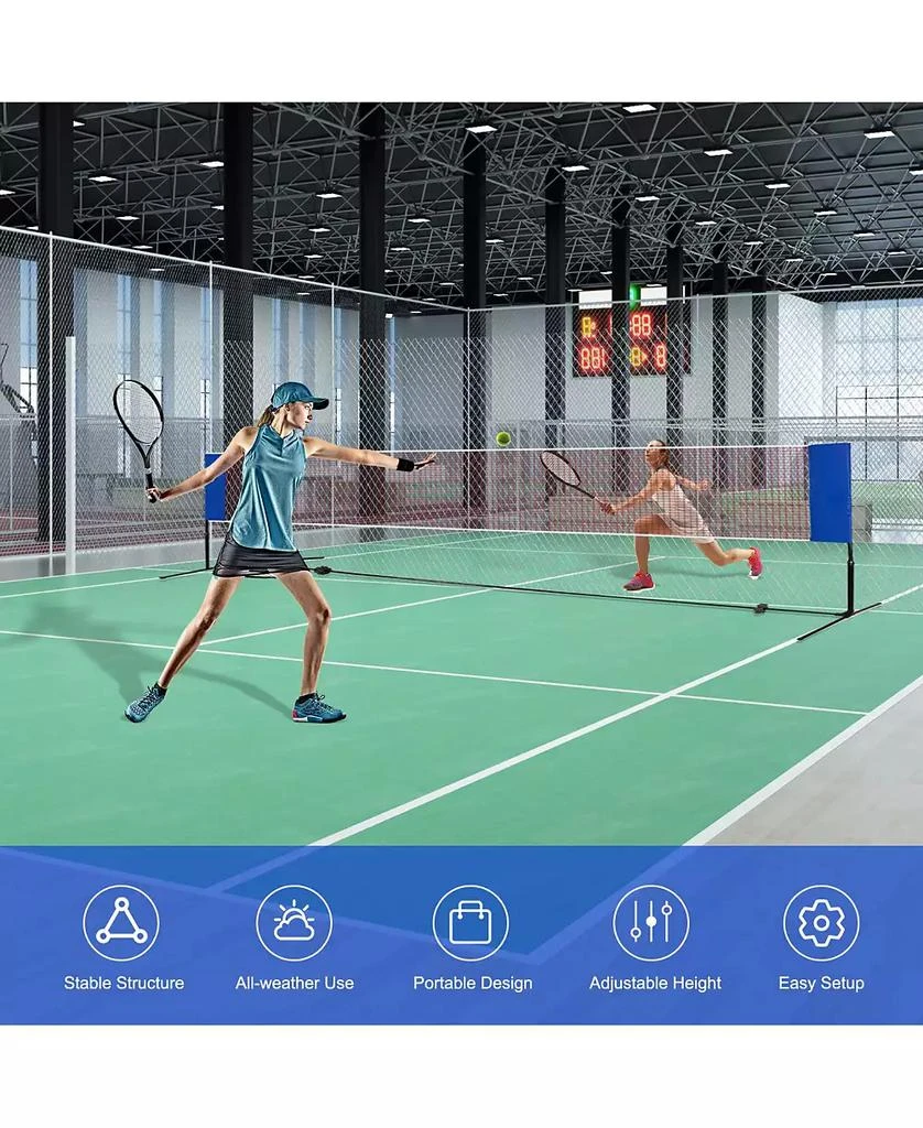 SUGIFT 14 x 5 Feet Portable Beach Training Badminton Net with Carrying Bag 8