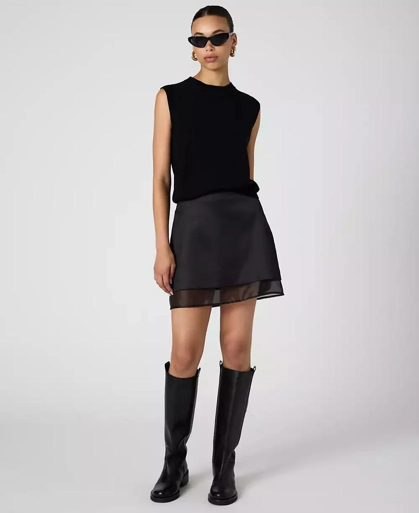French Connection Women's Structured Satin Mini Skirt 6