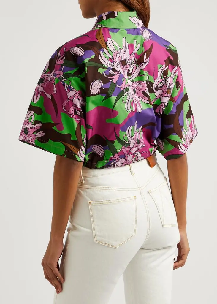 Moncler Floral-print cotton-poplin shirt  3