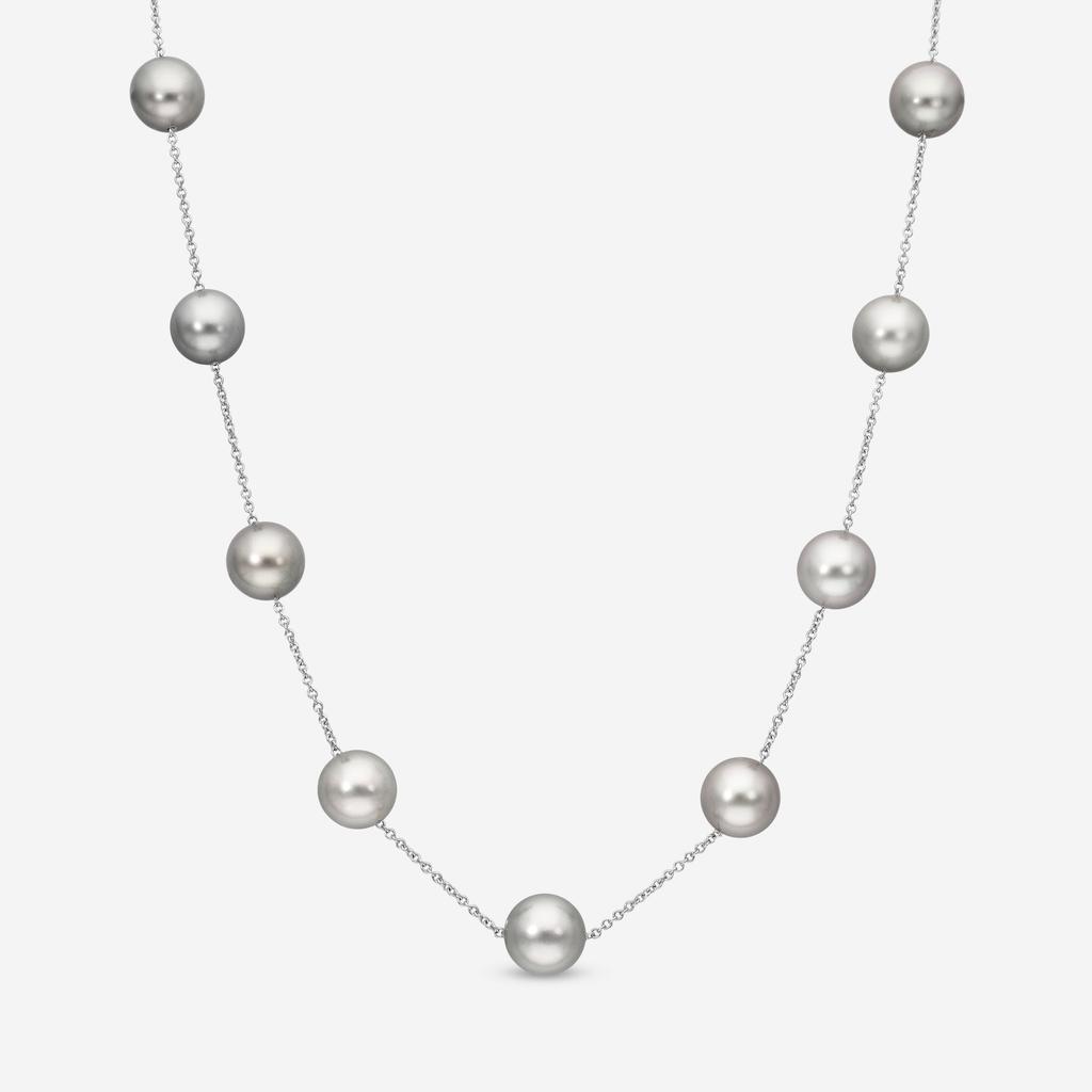 Assael Assael 18K White Gold Tahitian Natural Color Pearl Strand Necklace N5027