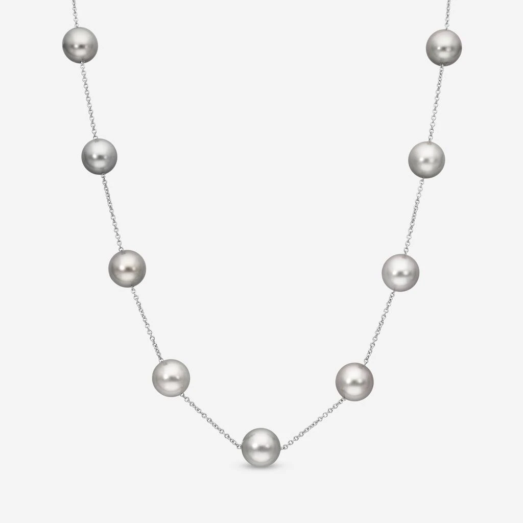 Assael Assael 18K White Gold Tahitian Natural Color Pearl Strand Necklace N5027 1