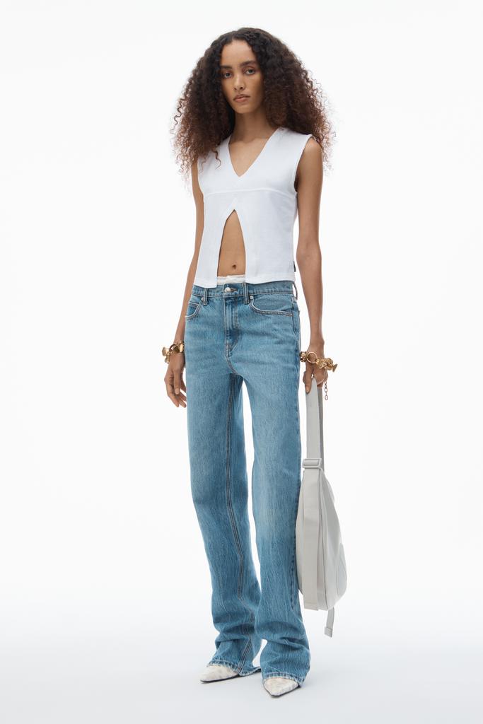 デニム・ジーパン Alexander Wang Denim Jeans With Pointelle Wa Alexander Wang Pre-Styled Denim Jeans with Pointelle