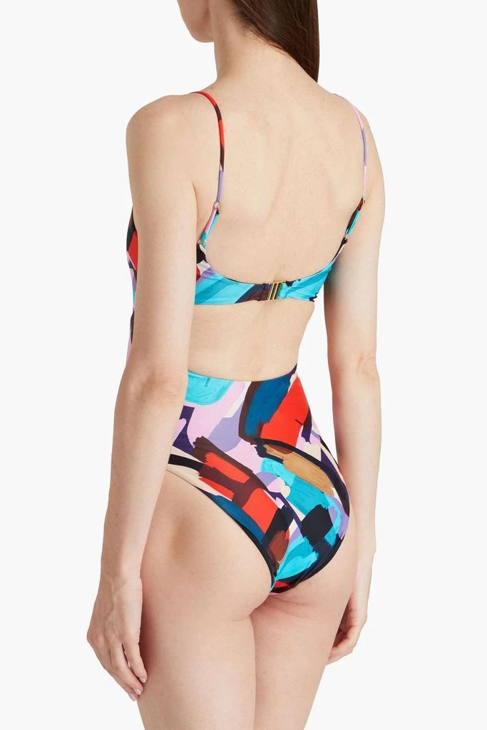 REBECCA VALLANCE Malaga knotted cutout printed swimsuit 3