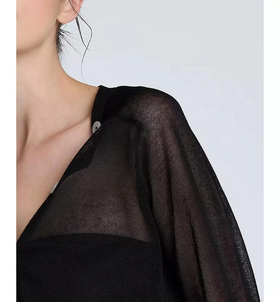 Kenneth Cole Women's Sheer Saddle-Shoulder Cropped Cardigan 4