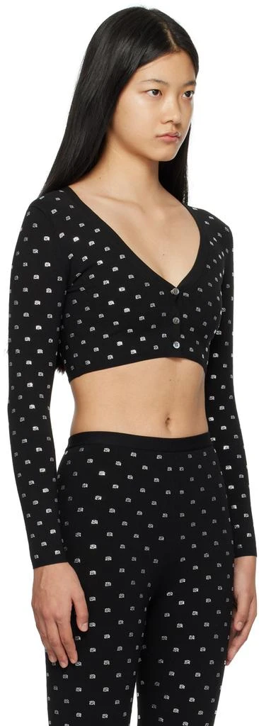Alexander Wang Black Cropped Crystal Cardigan 2