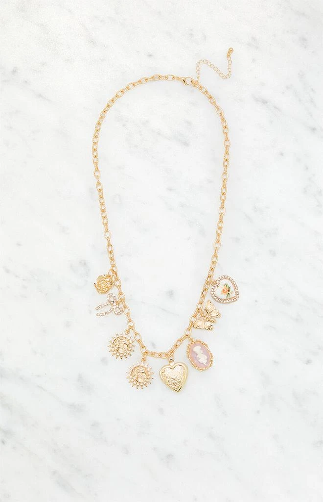 LA Hearts Holly Layered Charm Necklace 3