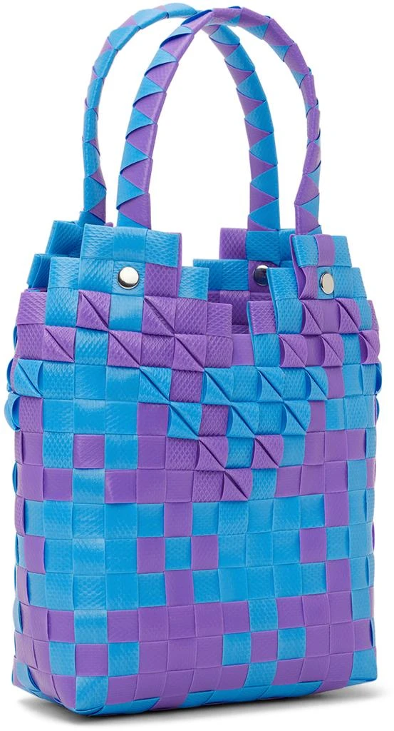 Marni Kids Blue & Purple Diamond Basket Bag 3