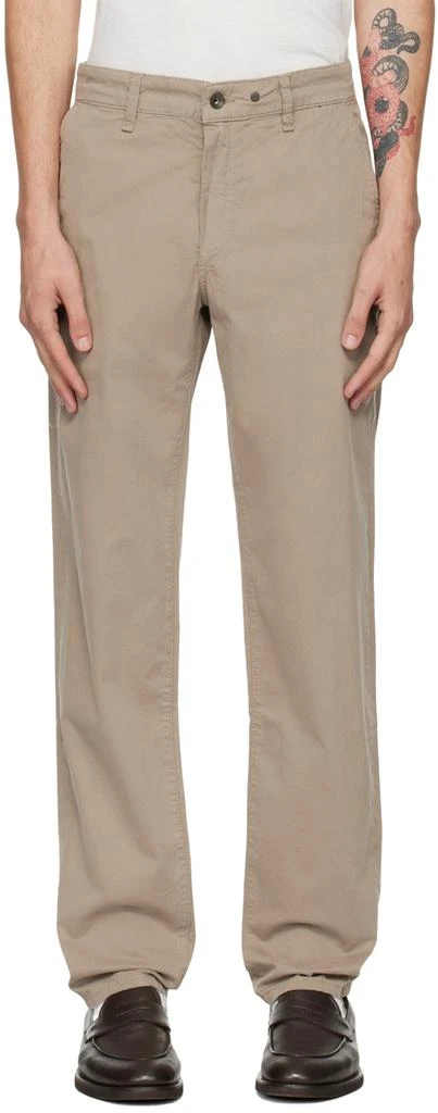 Rag & Bone Beige Standard Chino Trousers 1