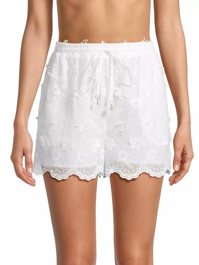 Milly Floral Eyelet Shorts 3