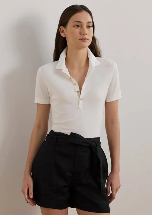 Ralph Lauren Ralph Lauren Petite Piqu Polo Shirt 1