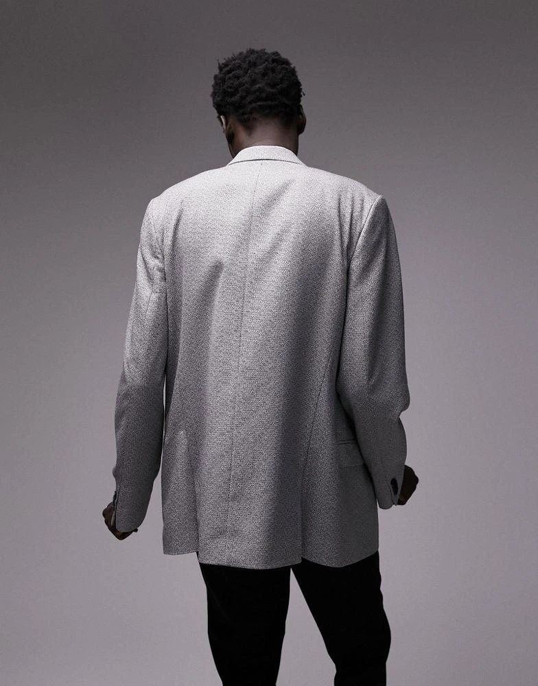 Topman Topman blazer modern fit in black and white 5