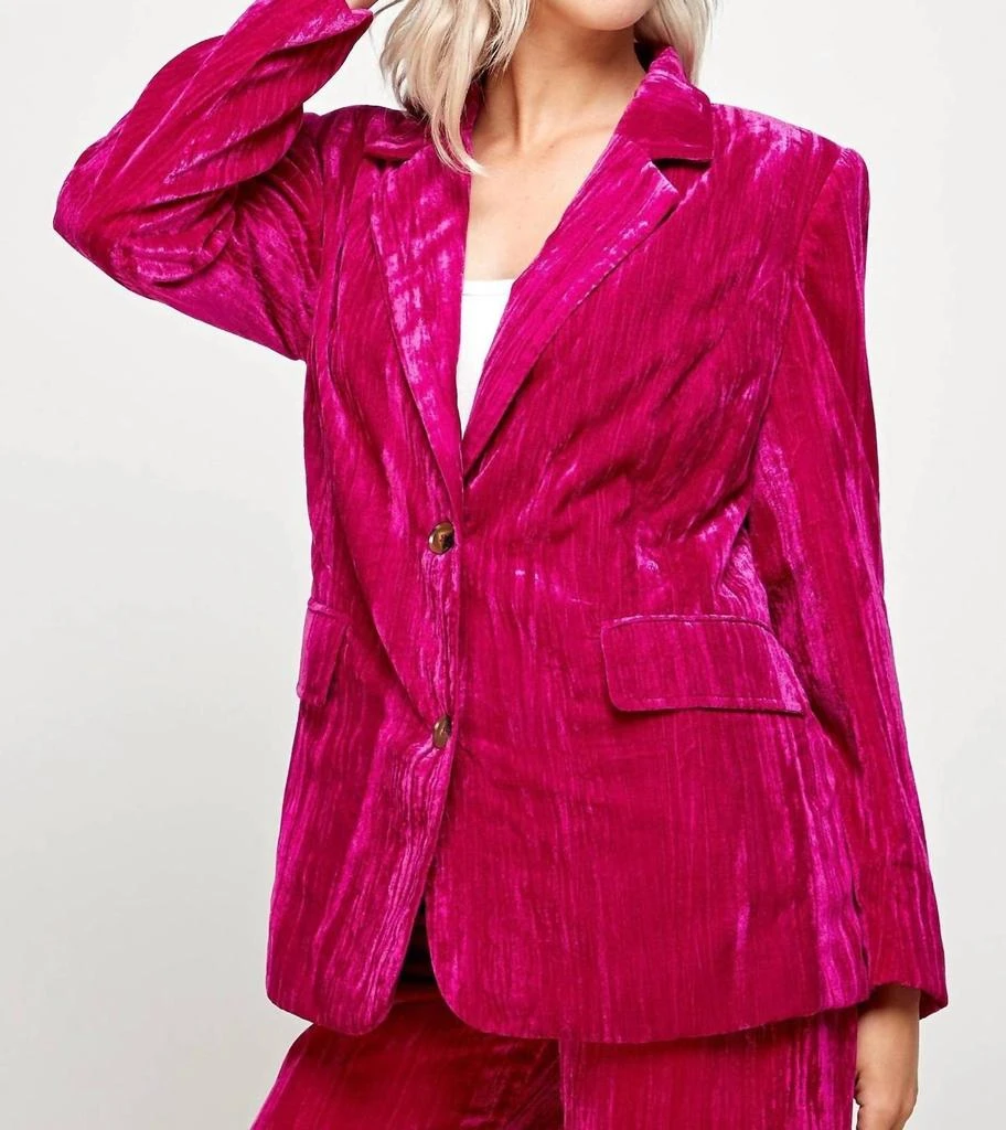 ELLISON Ellison - Magic Touch Crinkle Velvet Blazer 5