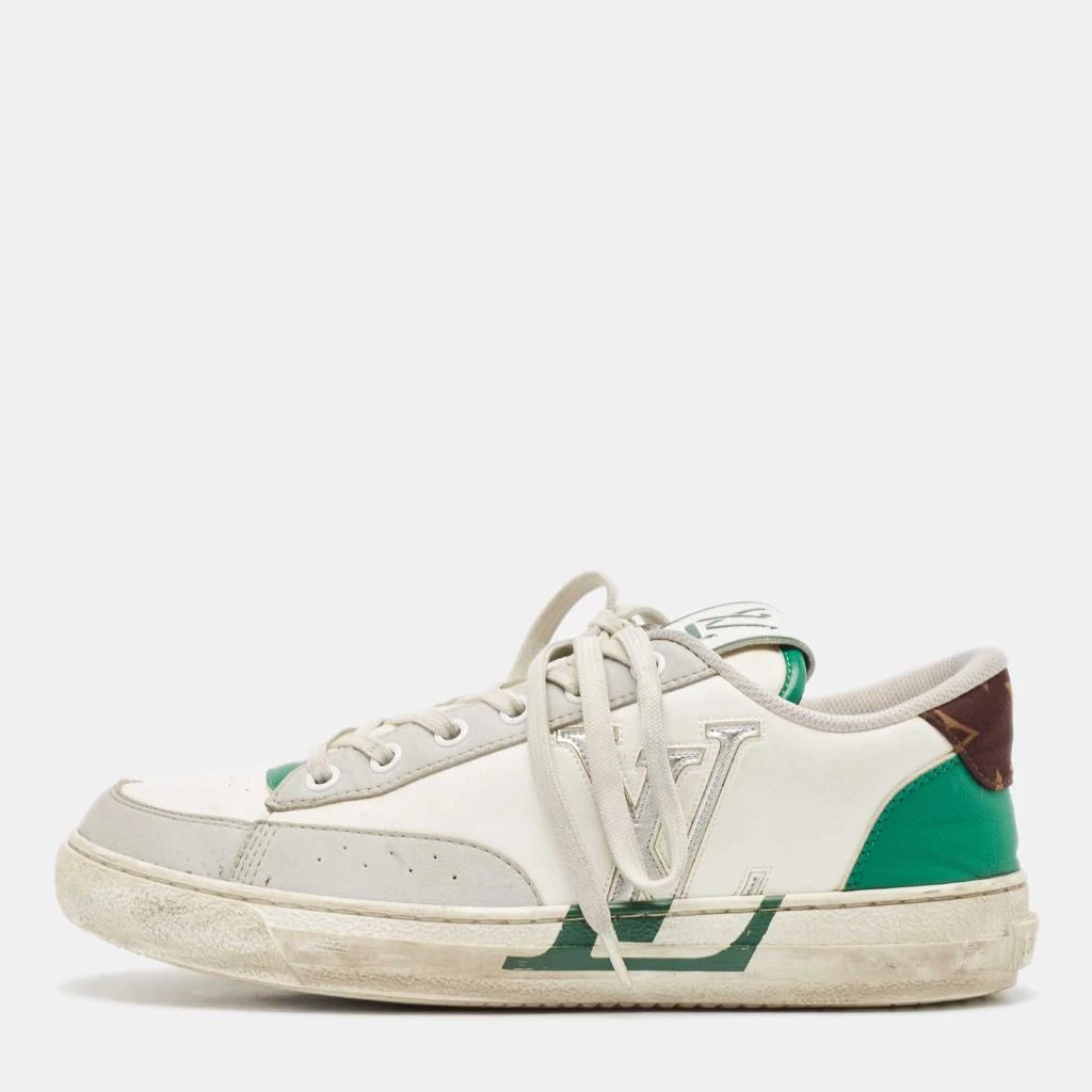 Louis Vuitton Louis Vuitton White/Green Leather Charlie Sneakers Size 38 1