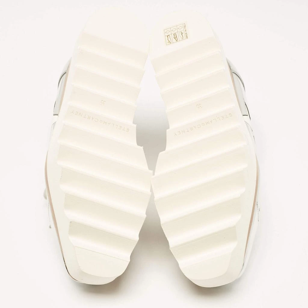 Stella McCartney Stella McCartney Silver Faux Leather Elyse Star Platform Sneakers Size 35 6