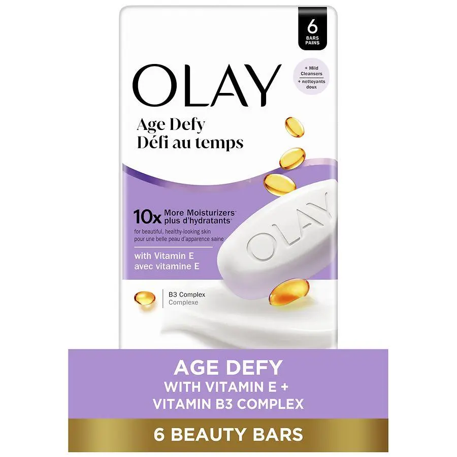 Olay Age Defying Beauty Bars, Vitamin E and Vitamin B3 Complex Vitamin E and Vitamin B3 Complex