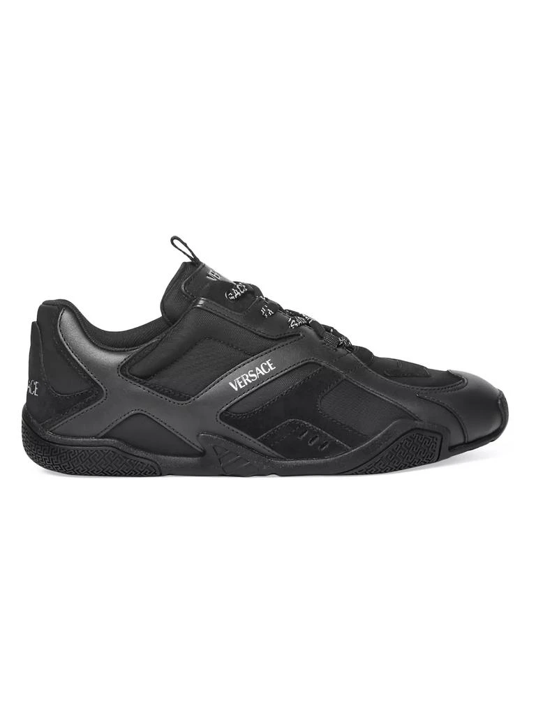 Versace Mixed-Media Low-Top Sneakers 1