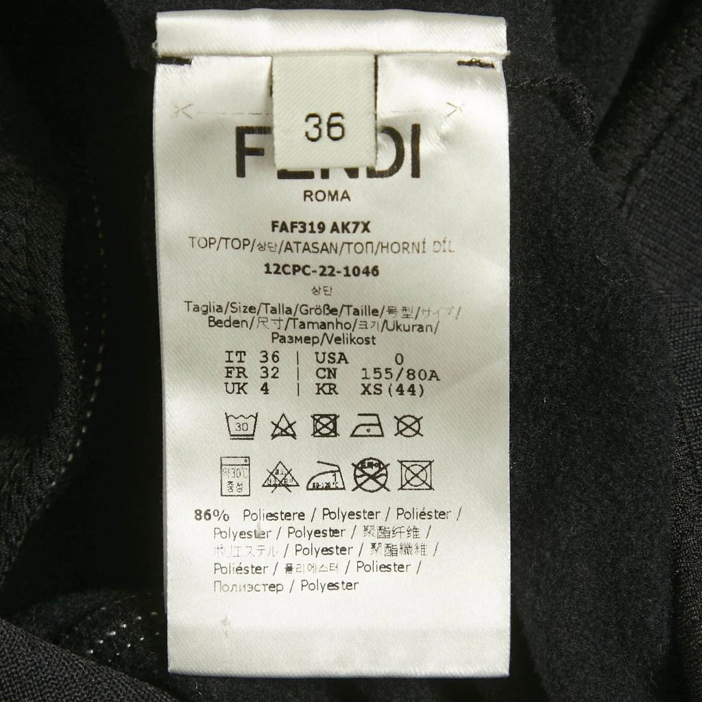 Fendi Fendi Black Zucca Print Technical Jersey Zip-Up Jacket and Leggings Set XS 6