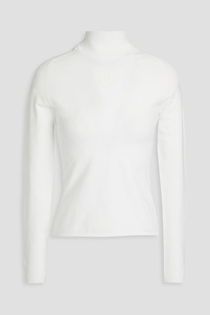 Alexander Wang Appliquéd stretch-knit turtleneck top