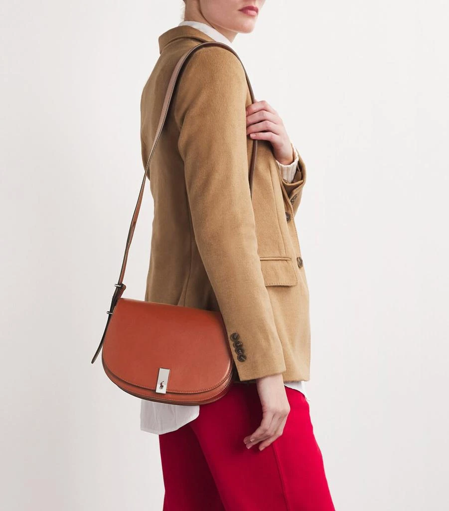 Ralph Lauren Medium Leather Polo ID Saddle Bag 5