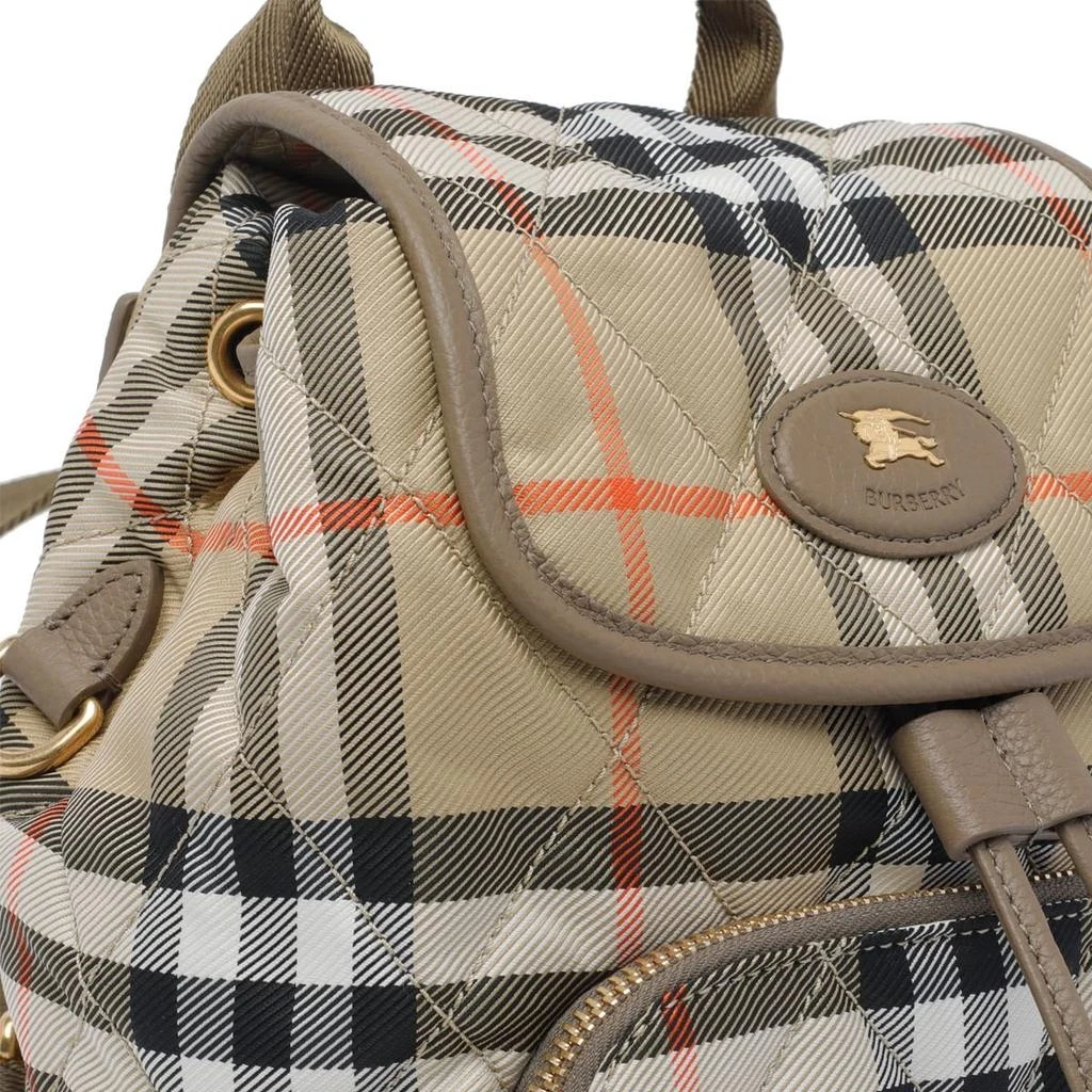 Burberry Burberry Logo Patch Checked Quilted Backpack 4