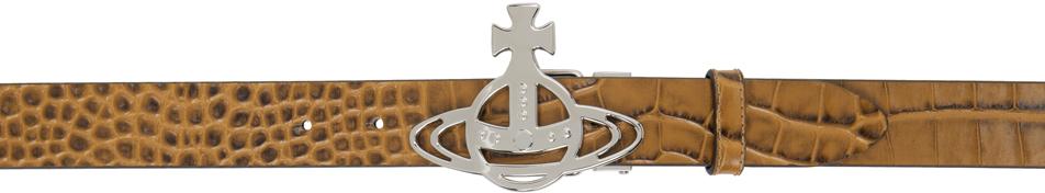 Vivienne Westwood Tan Line Orb Buckle Belt