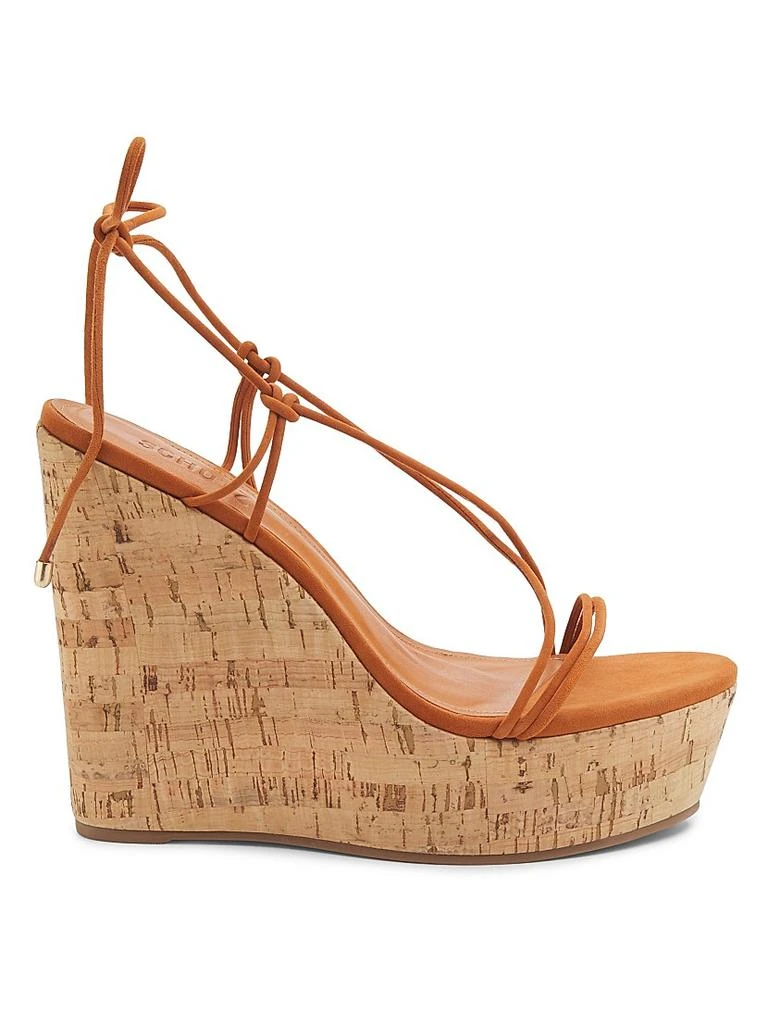 Schutz Calabria 100MM Suede Platform Wedge Sandals 1