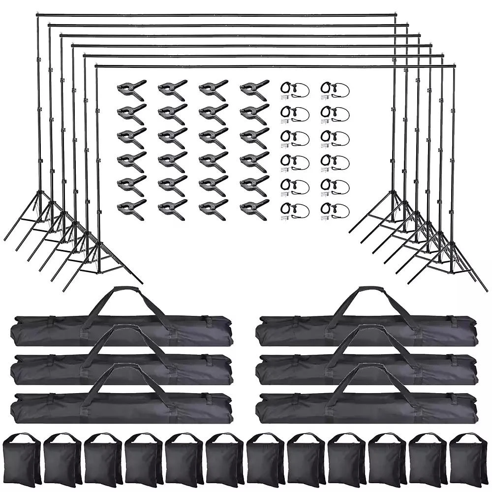 Yescom 8.5x10Ft Photography Background Backdrop Stand Kit Adjustable Crossbar 6 Packs