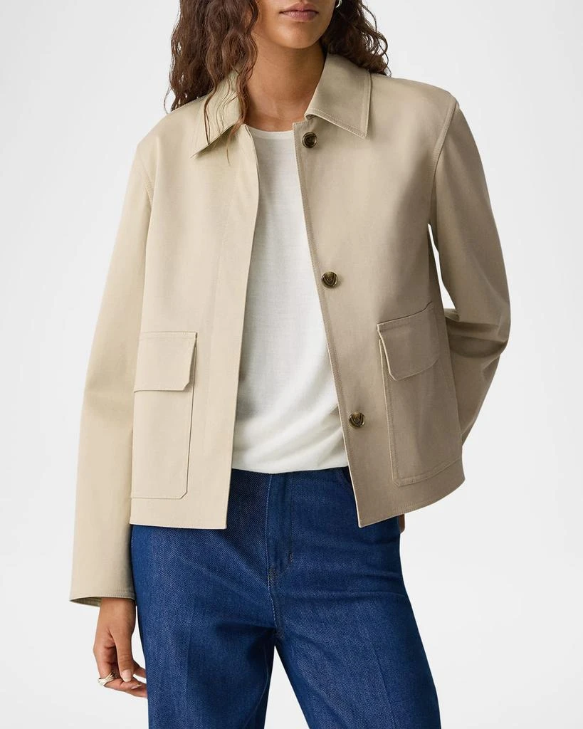 Theory Short Boxy Trench Jacket 4