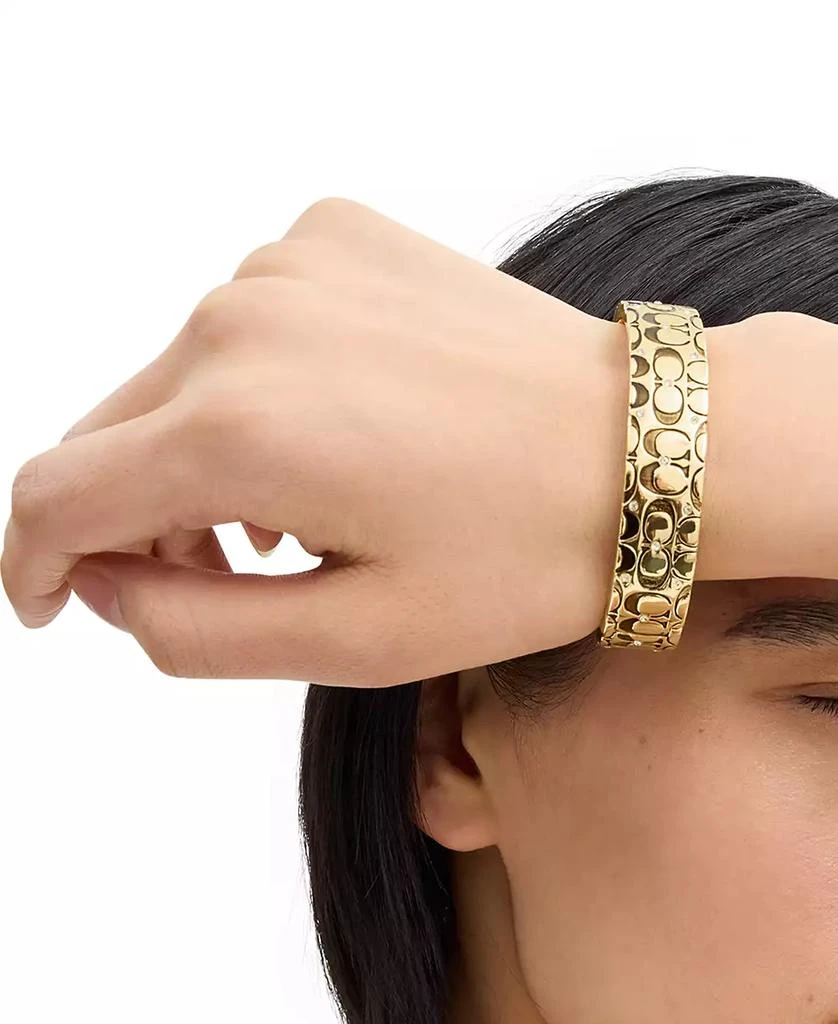 Coach Quilted C Hinged Bangle Bracelet 3